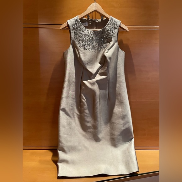 Teri Jon Gold Sleeveless Dress Size 6